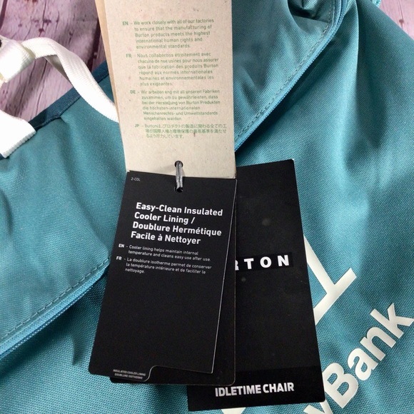 Burton Idletime Chair with Built In Insulated Six Can Cooler - New with Tags - Picture 8 of 10